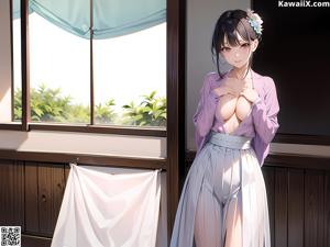A couple of anime girls standing next to each other.